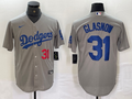 Men's Los Angeles Dodgers Tyler Glasnow Gray Replica Game Jersey