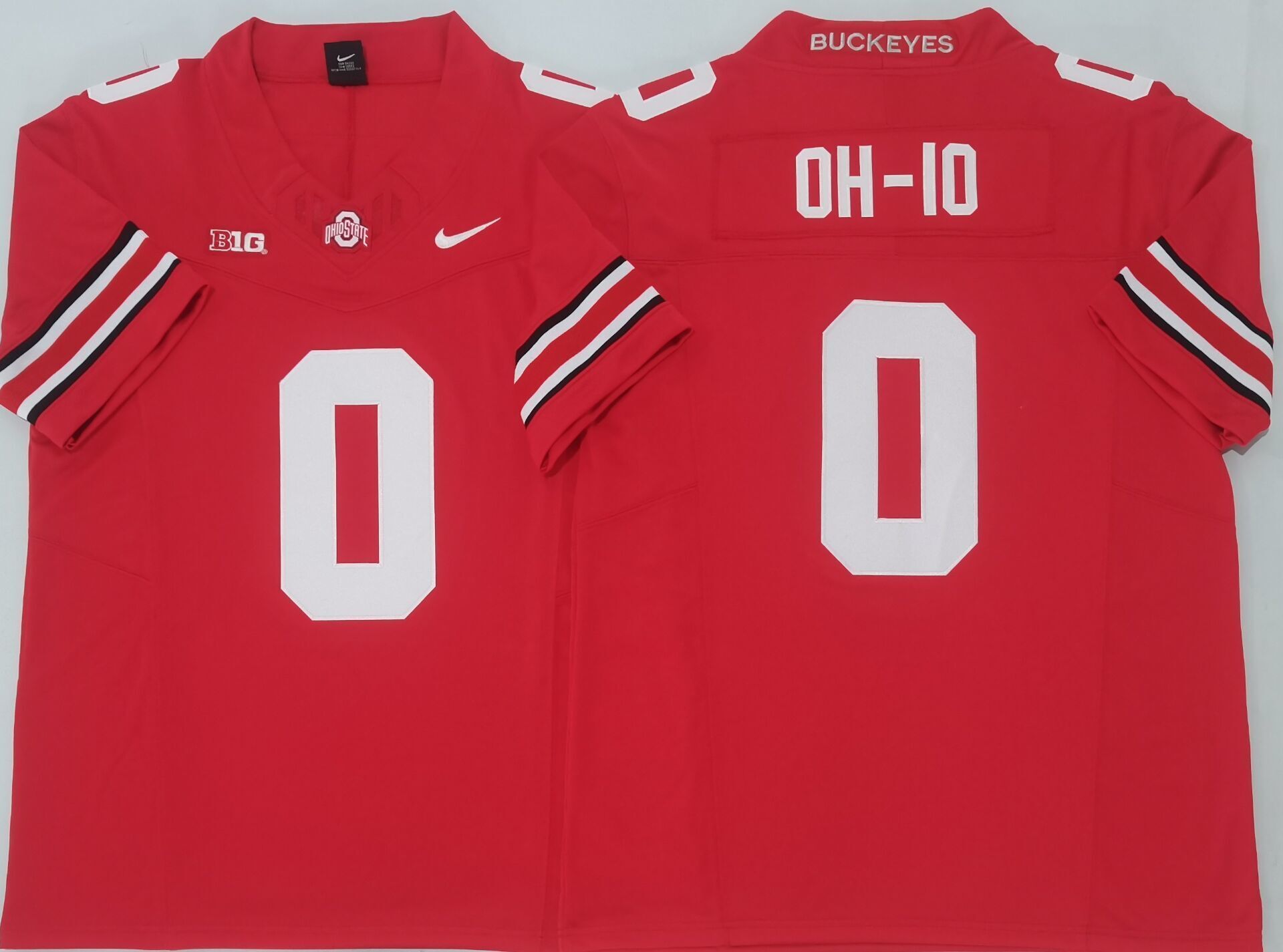 Men's Ohio State Buckeyes OH-10 Red Player Game Jersey