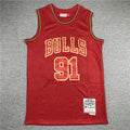 Men's Chicago Bulls Dennis Rodman Red Hardwood Classics Swingman Jersey