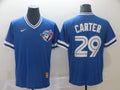 Men's Toronto Blue Jays Joe Carter Blue Replica Player Jersey