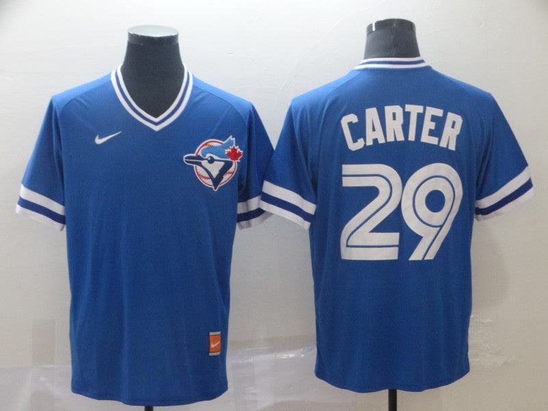 Men's Toronto Blue Jays Joe Carter Blue Replica Player Jersey