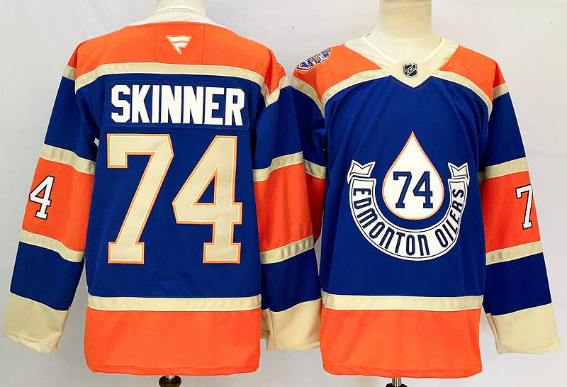 Men's Edmonton Oilers Stuart Skinner Fanatics Royal Player Jersey