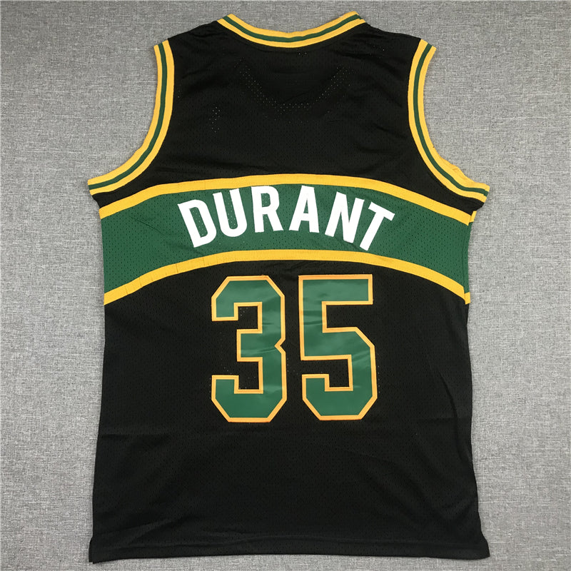 Men's Seattle Supersonics Kevin Durant Black Throwback Swingman Jersey