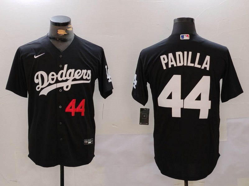 Men's Los Angeles Dodgers Vicente Padilla Black Replica Player Jersey