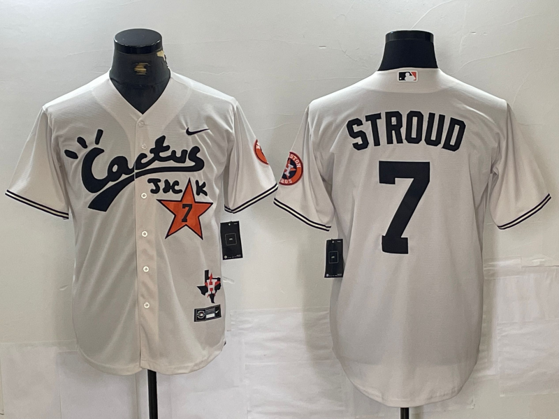 Men's Houston Astros C.J. Stroud White Limited Player Jersey