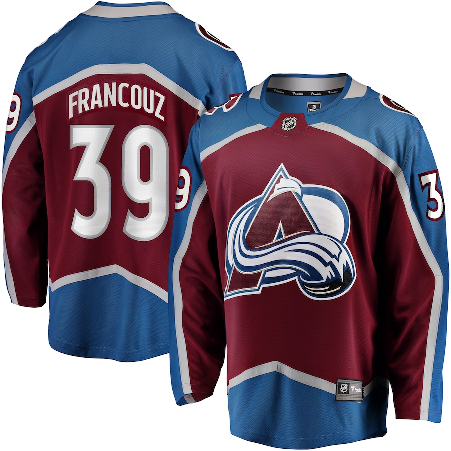Men's Colorado Avalanche Pavel Francouz Burgundy Breakaway Player Jersey