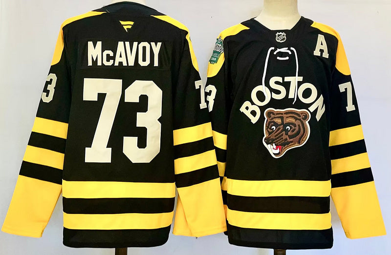 Men's Boston Bruins Charlie McAvoy Fanatics Black Player Jersey