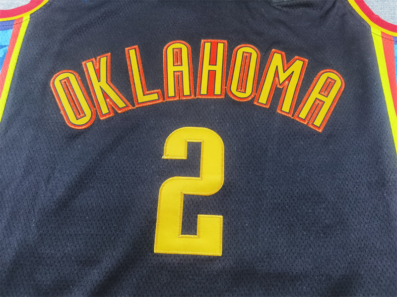 Men's Oklahoma City Thunder Shai Gilgeous-Alexander Black 2024/25 Swingman Player Jersey - City Edition