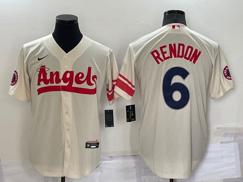 Men's Los Angeles Angels Anthony Rendons Cream City Connect Replica Player Jersey