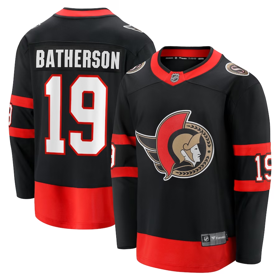 Men's Ottawa Senators Drake Batherson Black Player Game Jersey