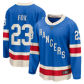 Men's New York Rangers Adam Fox Fanatics Blue Centennial Breakaway Jersey