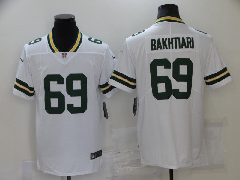 Men's Green Bay Packers David Bakhtiari White Game Jersey