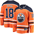 Men's Edmonton Oilers Zach Hyman Orange Home Breakaway Player Jersey