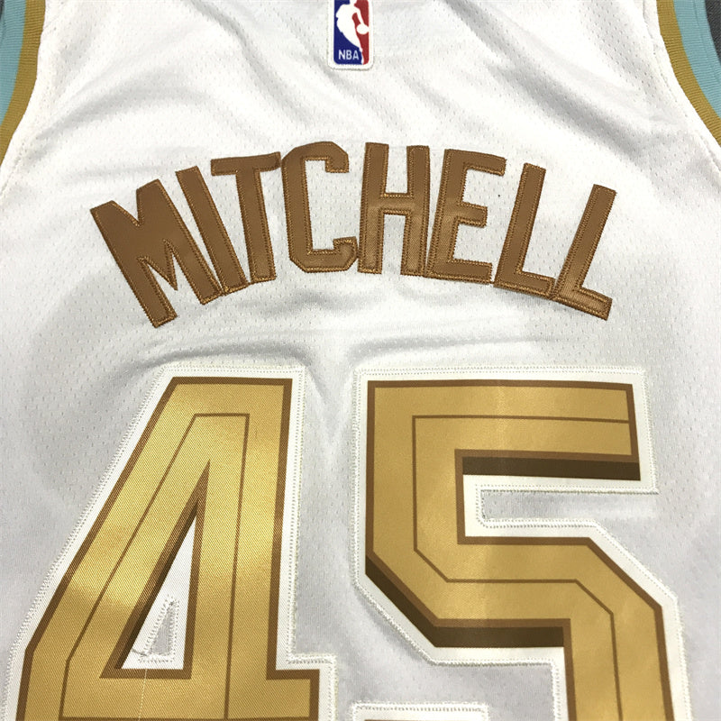 Men's Cleveland Cavaliers Donovan Mitchell The Land White City Edition Jersey