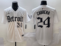 Men's Detroit Tigers Miguel Cabrera White Game Jersey