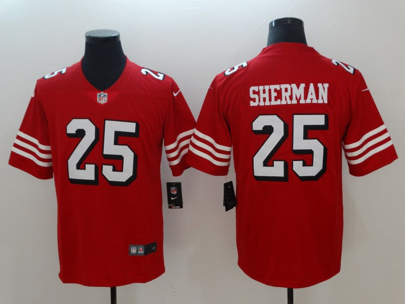 Men's San Francisco 49ers Richard Sherman Red Game Player Jersey