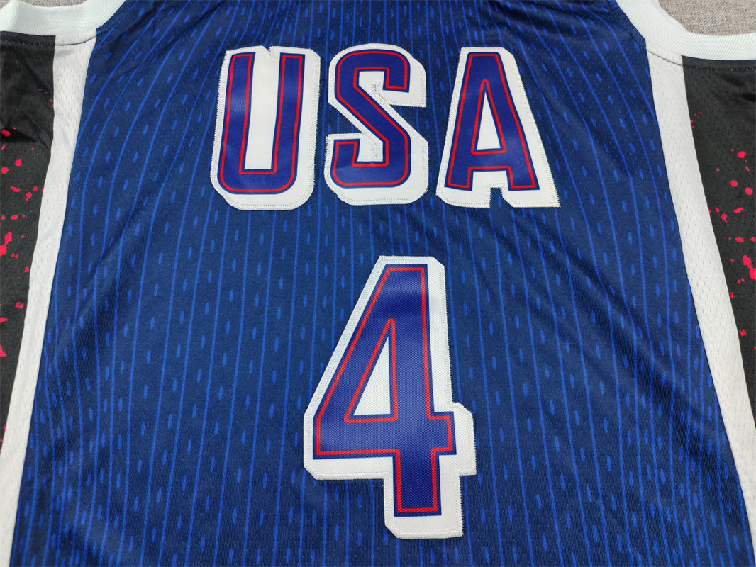 Men's 2024 USA Dream Team Stephen Curry Navy Authentic Player Jersey