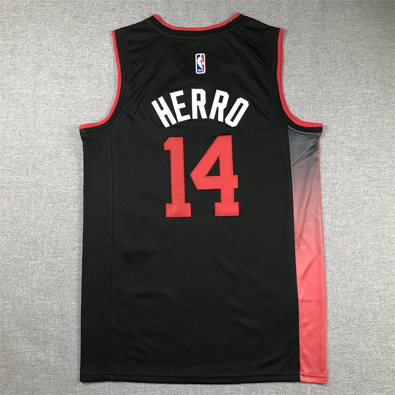 Men's Miami Heat Tyler Herro Black 2023/24 Swingman Jersey - City Edition