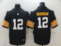 Men's Pittsburgh Steelers Terry Bradshaw Black Player Game Jersey