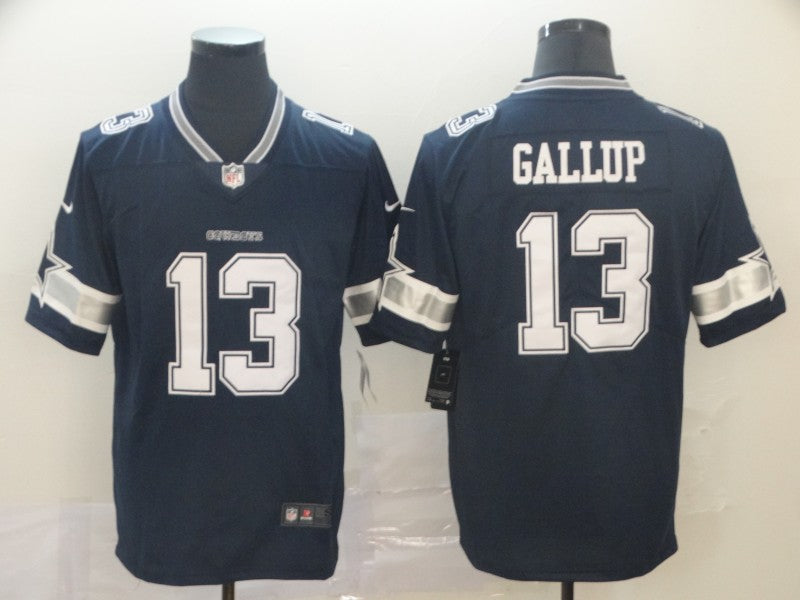 Men's Dallas Cowboys Michael Gallup Navy Game Player Jersey