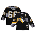 Men's Pittsburgh Penguins Mario Lemieux Black Replica Player Jersey