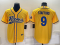 Men's Los Angeles Rams Matthew Stafford Yellow Game Jersey Joint Edition