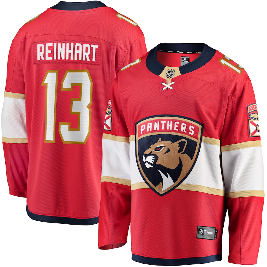 Men's Florida Panthers Sam Reinhart Red Player Jersey