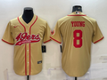 Men's San Francisco 49ers Steve Young Gold Game Jersey Joint Edition
