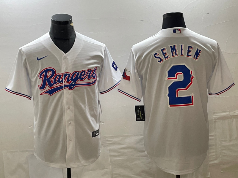 Men's Texas Rangers Marcus Semien White Home Authentic Player Jersey