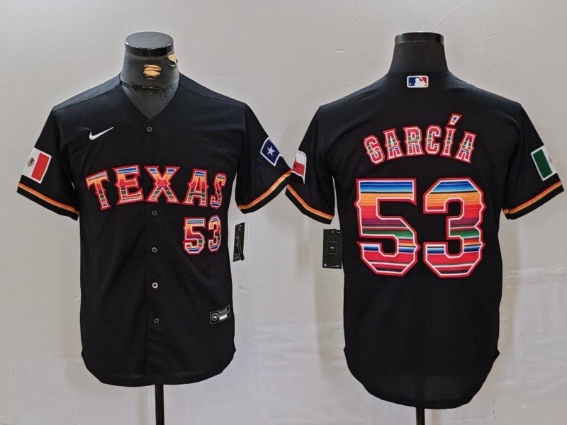 Men's Texas Rangers Adolis Garcia Black Limited Player Jersey