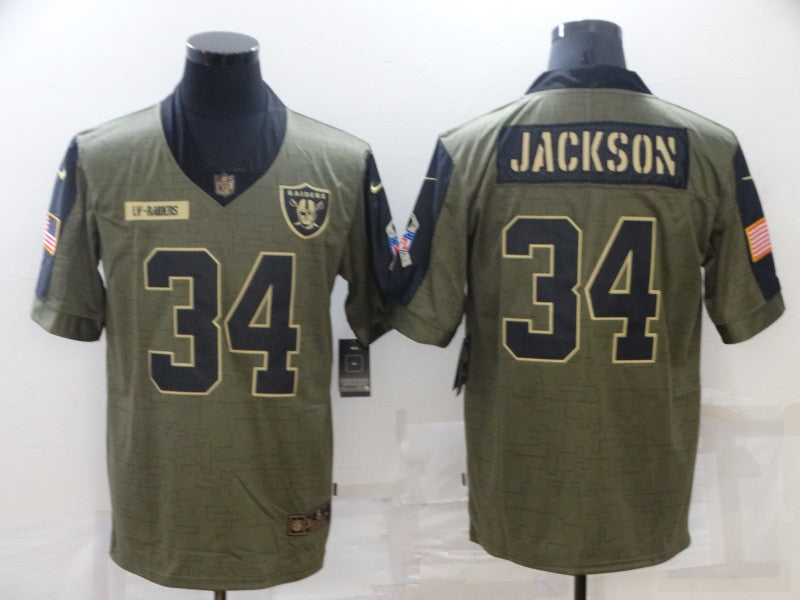 Men's Las Vegas Raiders Bo Jackson Brown Authentic Game Jersey