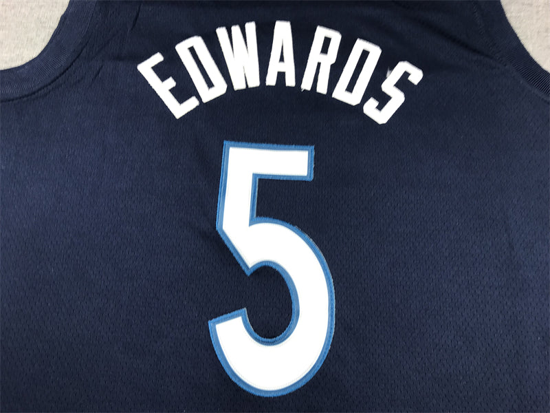 Men's Minnesota Timberwolves Anthony Edwards Navy Swingman Jersey - Icon Edition