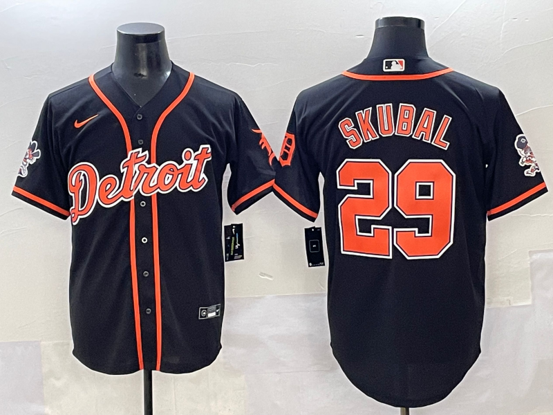 Men's Detroit Tigers Tarik Skubal Black Limited Player Jersey