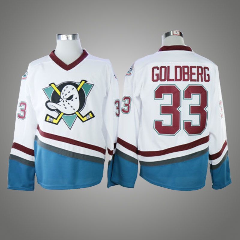 Men's Anaheim Ducks Goldberg White Breakaway Jersey