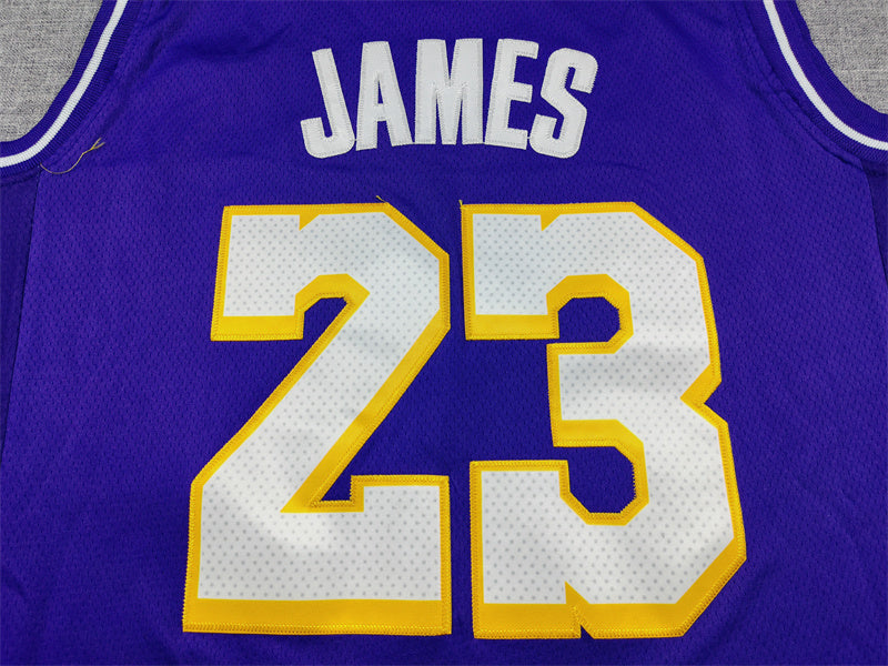Men's Los Angeles Lakers LeBron James Purple Swingman Player Jersey - Statement Edition