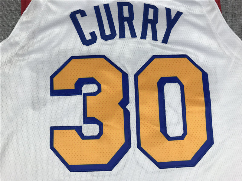Men's Golden State Warriors Stephen Curry White Classic Player Jersey