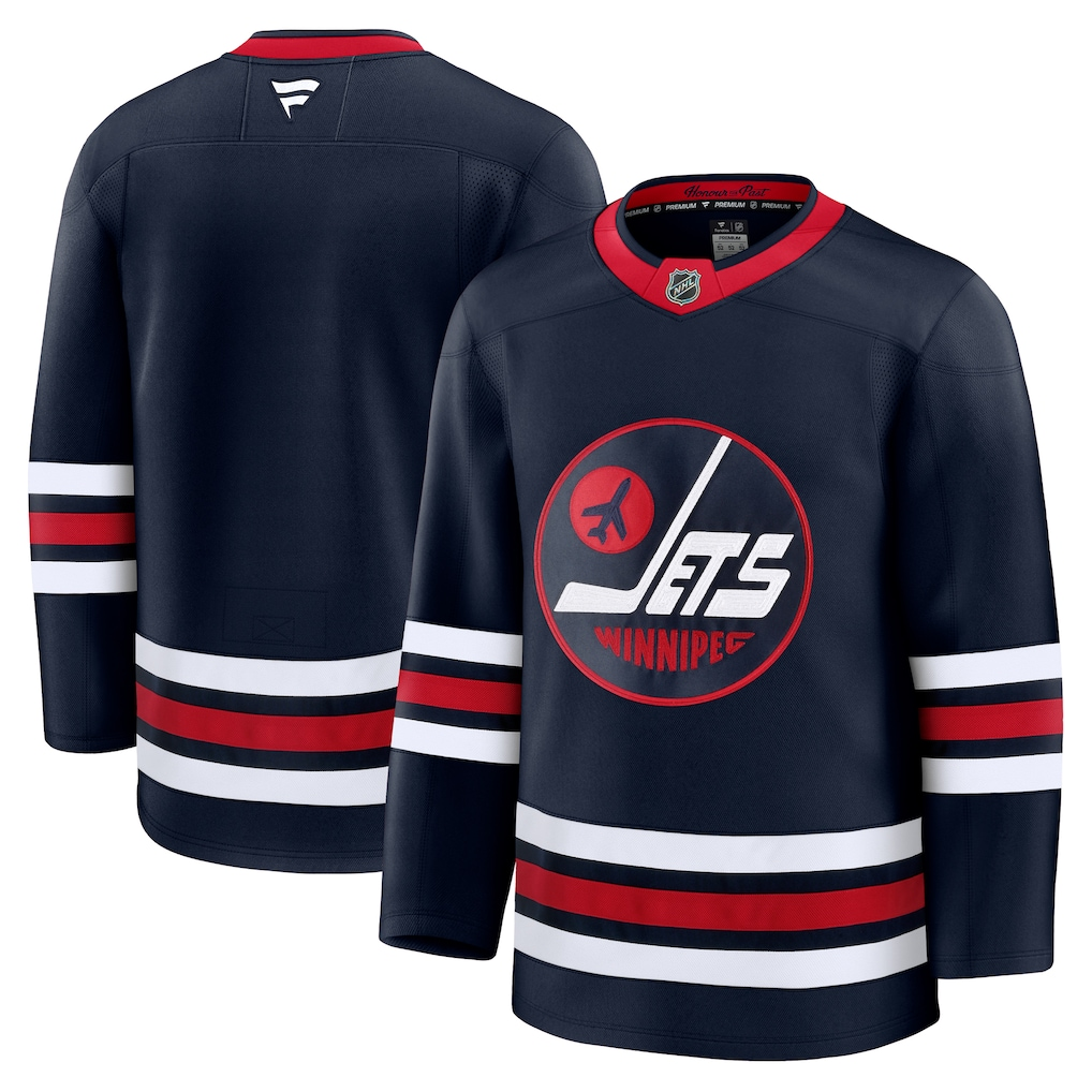 Men's Winnipeg Jets Fanatics Navy Alternate Premium Blank Jersey