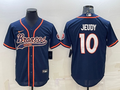 Men's Denver Broncos Jerry Jeudy Navy Game Jersey Joint Edition
