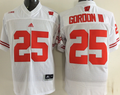 Men's Wisconsin Badgers Melvin Gordon White Player Game Jersey