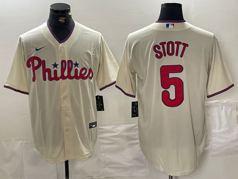 Men's Philadelphia Phillies Bryson Stott Cream Replica Player Jersey