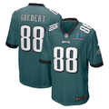 Men's Philadelphia Eagles Dallas Goedert Midnight Green Super Bowl LVII Patch Game Jersey