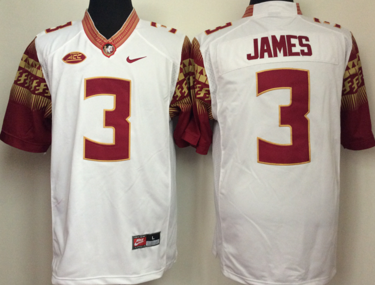 Men's Florida State Seminoles Derwin James White Player Game Jersey