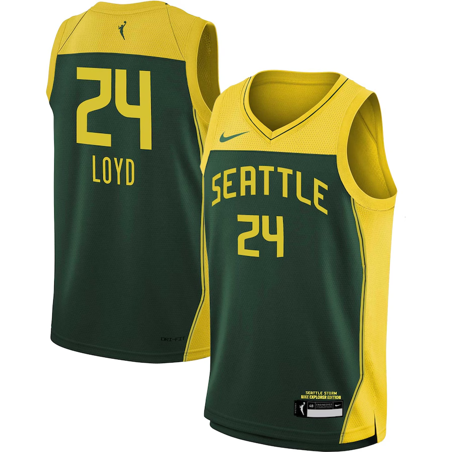 Men's Seattle Storm Jewell Loyd Green 2021 Explorer Edition Victory Player Jersey