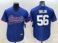 Men's New York Giants Lawrence Taylor Blue Player Jersey Joint Edition
