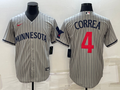 Men's Minnesota Twins Carlos Correa Gray Alternate Replica Player Jersey