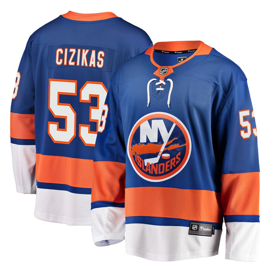 Men's New York Islanders Casey Cizikas Royal Player Game Jersey