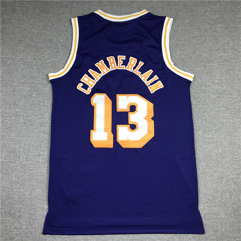 Men's Los Angeles Lakers Wilt Chamberlain NBA Swingman Jersey - Retro Purple