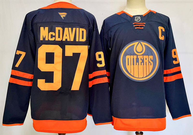 Men's Edmonton Oilers Connor McDavid Fanatics Navy Player Game Jersey