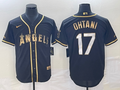 Men's Los Angeles Angels Shohei Ohtani Black Sewn Player Jersey