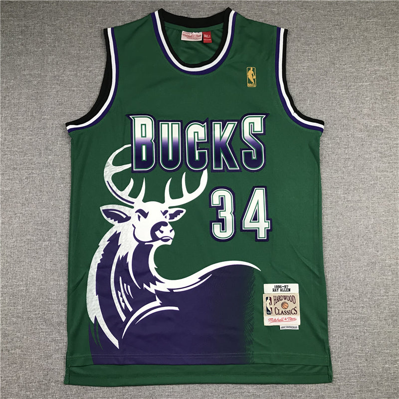 Men's Milwaukee Bucks Giannis Antetokounmpo NBA Replica Player Jersey - Retro Green